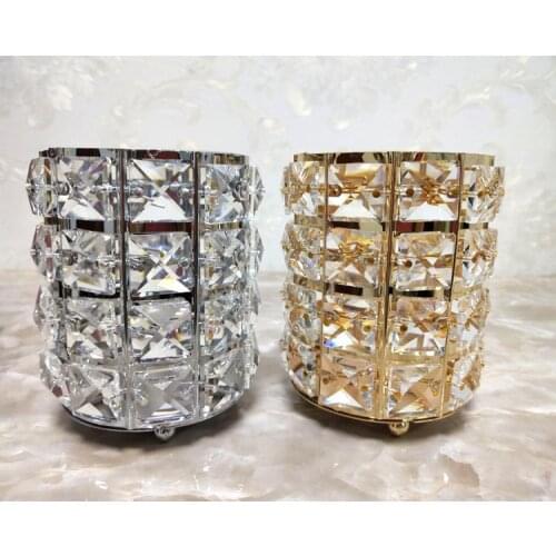 Luxury Crystal Candle Holder Wedding Candlesticks for Home Desktop Decor Romantic Candlelight Dinner Props Candelabrum W9130