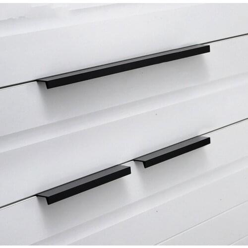 Hidden Cabinet Pulls Aluminum Alloy bedroom furniture handle Kitchen Cupboard Handles Drawer Knobs Hardware