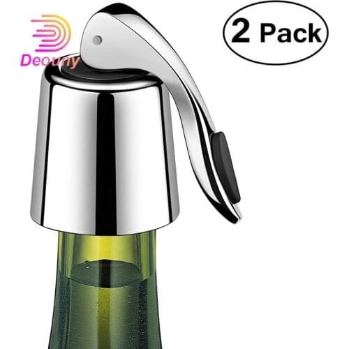 DEOUNY Wine Bottle Plug Stopper Sparkling Champagne Vacuum Sealing Machine Reusable Wine Saver Stainless Steel Bar Accessories