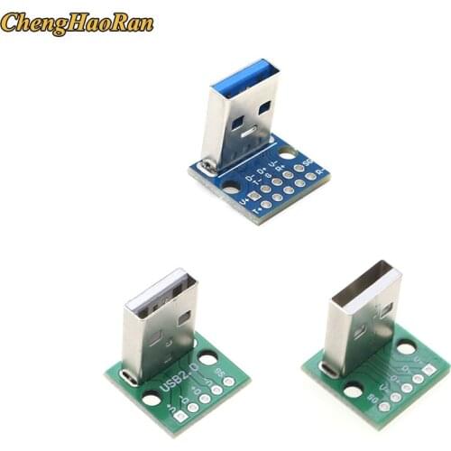 3Models Vertical 3.0 USB 3.0 2.0 Male Screw Fixing Hole USB Head Welding Plate Vertical Welding Test Plate Test Board Connector