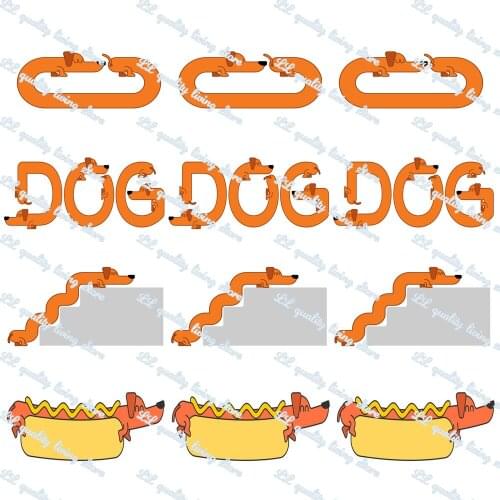 WL 2‘’Cute Dachshund Dog Grosgrain Ribbon Gift Wrapping Hair Bow Diy Party Decoration Craft Supplies Animal Collar