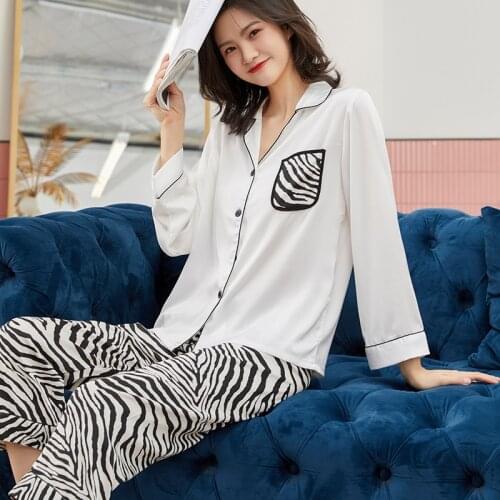 Zebra Print Loose Large Size Comfortable Pajamas Suit Can Be Worn Outside Pajama Set Women Women Clothing Sets Summer Plus Size