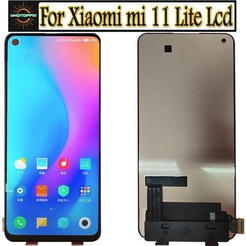 6.67" For Xiaomi Mi 11 lite LCD Display Touch Panel Assembly Digitizer Mi11 Lite lcd M2101K9AG lcd For Xiaomi mi 11 lite Display