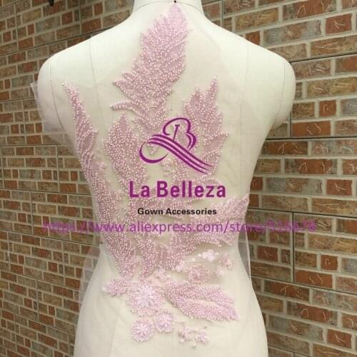 1pieces 6color Good quality handmade beads large applique patches DIY all kinds of dance clothing accessories applique 50cm*34cm