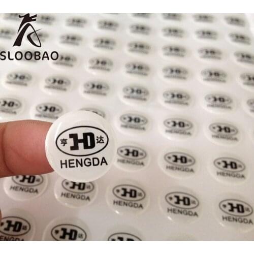 Free shipping 1000pcs custom printed color background Dome Epoxy label resin sticker printing