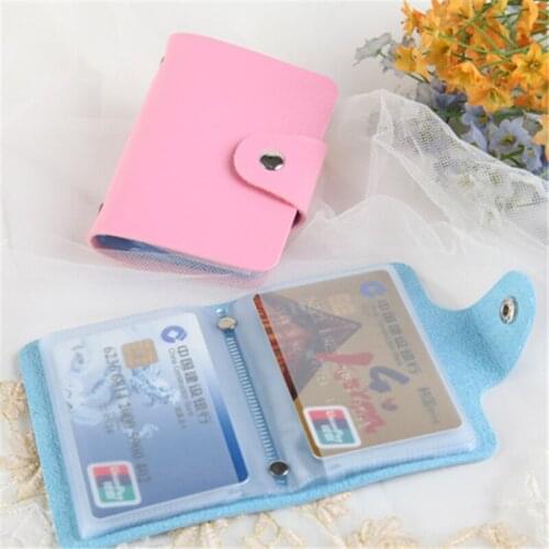 12 Bits Credit ID Card Cover Holder Fashion Women Men Organizer Wallet PU Leather Hasp Passport Drivers License Slots Pocket