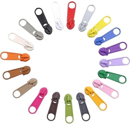 No. 3 Zipper Sliders cushion Painted color zinc alloy 20 colors Down jacket bag coat clothing zipper Garment accessories 20pcs