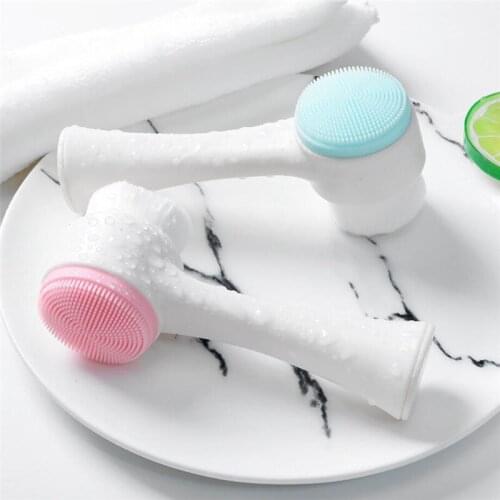 3D Face Cleaning Massage Face Wash Product Skin Care Tool Hot Double Side Silicone Face Cleansing Brush Size Portable