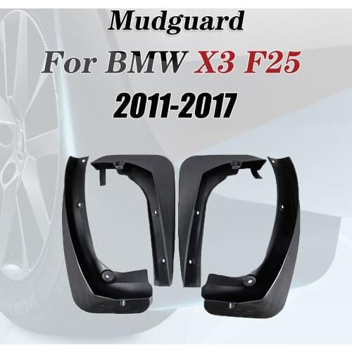 4 PCS For BMW X3 F25 2011~2017 Front Rear Car Fender Mud Guard Flaps Splash Flap Mudguards Accessories 2012 2013 2014 2015 2016