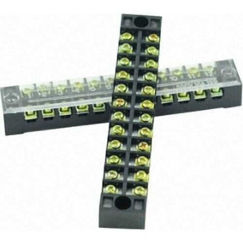 5pcs TB-1512 12 Positions Barrier Strip Terminal Block Wire connector 600V 15A