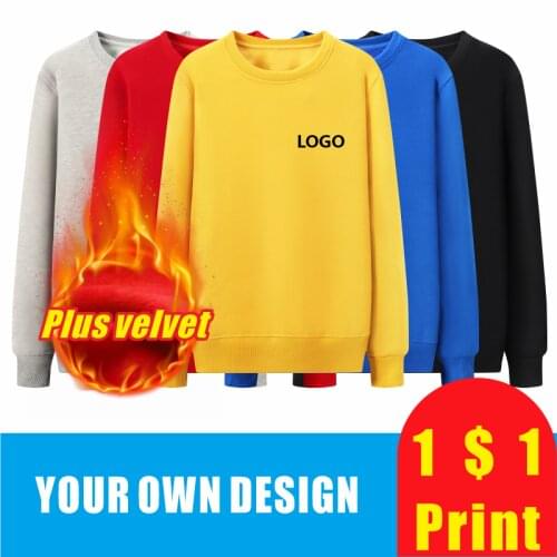 8 Color Sweater Custom Logo Printed Personal Group Brand Embroidery Men and Women Plus Velvet Hoodies WESTCOOL 2021