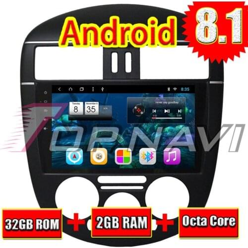 Auto Head Unit for Nissan Tiida L 2011 2012 2013 2014 2015 Android 8.1 9'' Topnavi Car DVD GPS Navigation MP3 Player NO DVD 2DIN