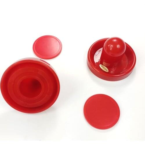 Free shipping 2sets red Plastic Air Hockey accessories Table Indoor games 2pcs 97mm handles+2pcs pucks Hotsales