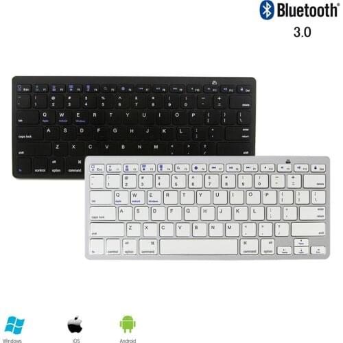 Wireless Bluetooth Computer Keyboard Mini Slim Keybord Russian Arabic Spanish French Letters BT PC Keypad For Apple iPad Tablet