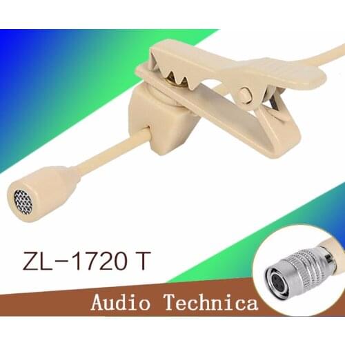 Beige ME2 Wireless Lavalier Lapel Microphone for Audio Technica BeltPack Mic System Hirose 4Pin plus