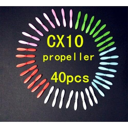 Cheerson cx-10 cx10 X4 H111 blade spare parts propeller main blades cx10 RC quadcopter helicopter 10sets= 40pcs