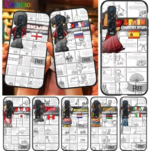 Cute World Children For OPPO A9 2020 A52 Find X2 Lite Realme 7 7i C3 XT 6 5 Pro Tempered Glass Cover Phone Case