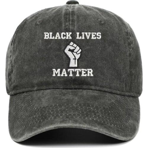BLACK LIVES MATTER washed baseball cap hip hop embroidery fist dad hat sports kpop snapback hat cap hiphop men cap dropshipping