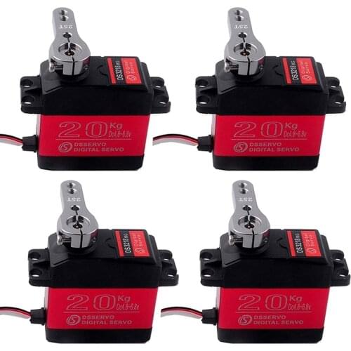 DS3218 Servo 20KG Full Metal Gear 25T Servo Arm Digital Servo Waterproof Mechanical Arm Fittings Baja Cars RC Cars Control Angle