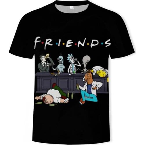 New 3D printed anime video t-shirts Harajuku Cartoon T-shirt Men shirts T shirts O-neck t-shirt Summer fun T-shirts tops XXS-6XL