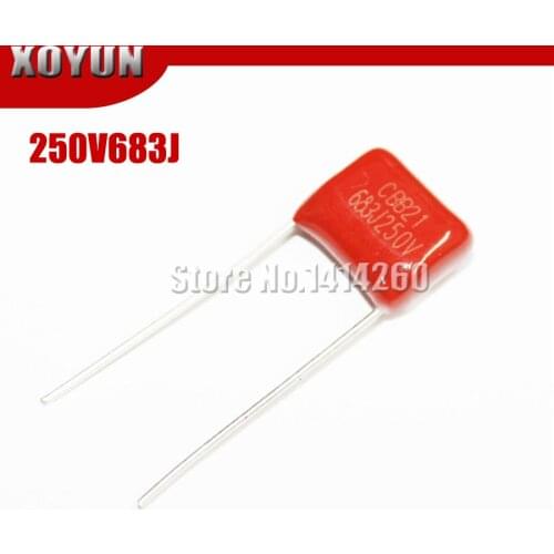 10PCS CBB 250V683J 683J 250V Pitch 10mm CBB Polypropylene Film Capacitor
