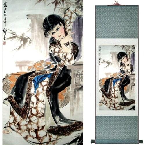 Pretty girl painting Chinese Art Painting Home Office Decoration Chinese painting art figure painting 20190816021