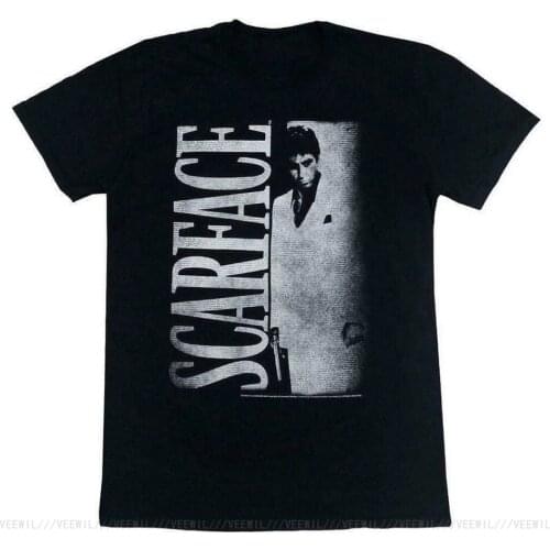 Al Pacino Tony Montana Licensed Distressed Logo Mens T-Shirt Wholesale T Shirt