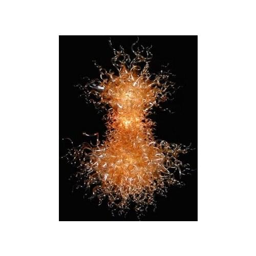 Hotel Lobby Modern Design Luxury Amber Glass Chandelier Lamp Style Murano Glass Vintage Chandeliers Lighting