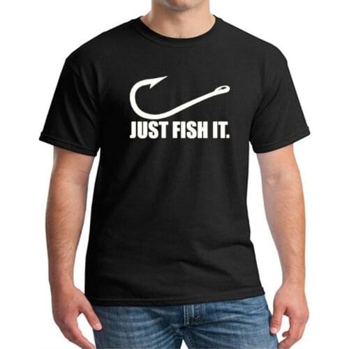 Love Fishing T Shirt Men Just Fish It Funny TShirt Short Sleeves Hip Hop Casual Oversized O-Neck Cotton T Shirts Streetwear Top