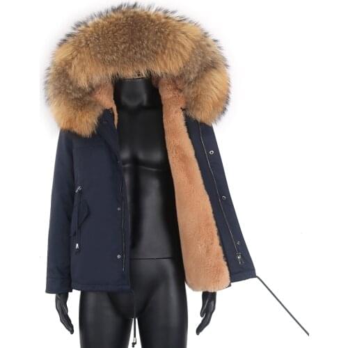 2021 Winter Jacket Mens Real Fur Coat 7XL Real Raccoon Fur Hooded Coat Casual Natural Removable Warm Fur Liner Parkas