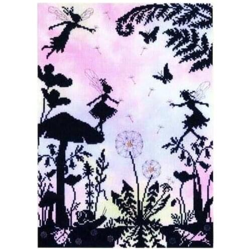 15 patterns available Hand dyed canvas Fairy tales cross stitch kit Aida 14ct pearl fabric handmade embroidery DIY needlework