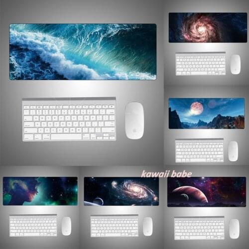 Deskpad Kawaii Mouse Pad Large Creative Starry Sky Cute Desk Mats Gaming Desk Pad for Office Computer Keyboard Writing Desk Mat