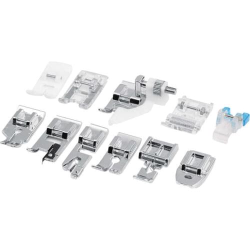 11pcs/set Presser Foot Household Sewing Machine Parts Quilting Zipper Walking Foot Presser Feet Kit