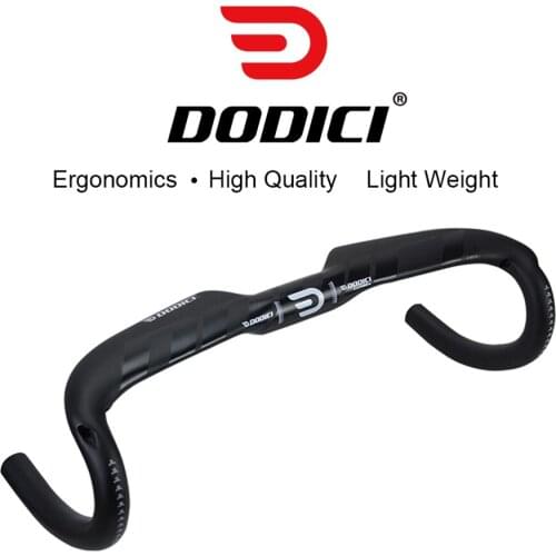 DODICI 31.8mm Full Carbon Fiber Road Handlebar 400/420/440mm Bent Bar Matte Lightning Breaking Wind Ultralight riding handlebar
