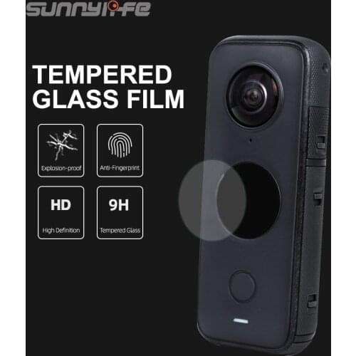 Sunnylife Tempered Glass Film For Insta360 ONE X2 HD 2Sets Explosion-Proof Anti-Fingerprit Protective Sports Camera Accessories