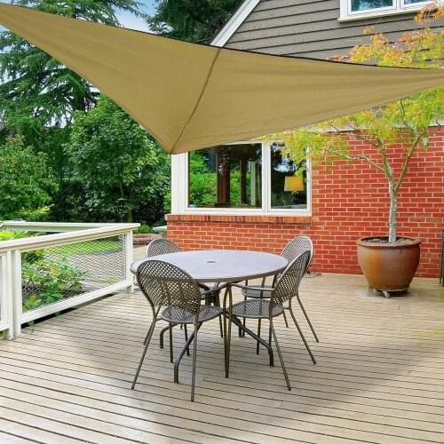 Waterproof Triangle Sun Shade Sail Outdoor Patio Tarpaulin Shelter Cloth Screen Awning UV Protection Awning Camping Picnic Tent