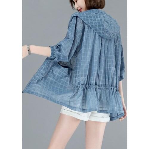 Summer Women Beach UV Jacket Female Long Sleeve Sun Protection Clothing Ladies Printing Spring Loose Sunscreen Casual Top Y330