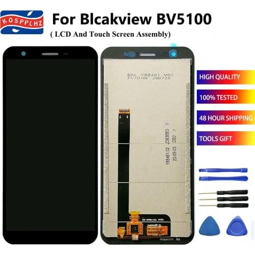 KOSPPLHZ For BLACKVIEW BV5100 LCD Display + Touch Screen Digitizer Assembly For BV 5100 BV5100 Mobile Phone Front Screen + Tools