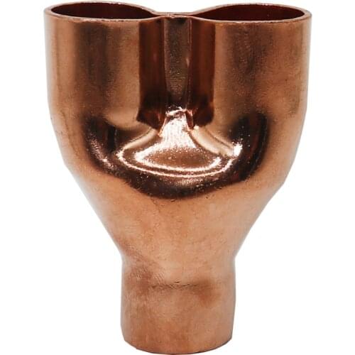 1/4" 3/8" 1/2" 3/4" 5/8" 16 19 22 25 28.6 32 35 38 42mm ID Y-Shaped 3Way Splitter Copper End Feed Solder Fitting Air Condition