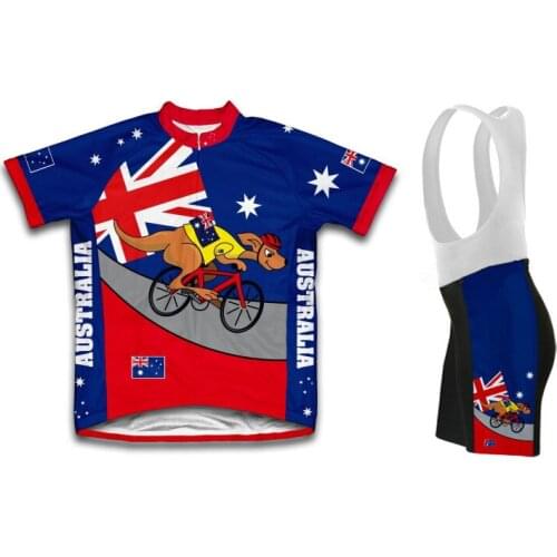 2016 Australia Kangaroo Rider Cycling Jersey and bib Shorts Kits Strap maillot ciclismo /ropa ciclismo Road Bike Jersey