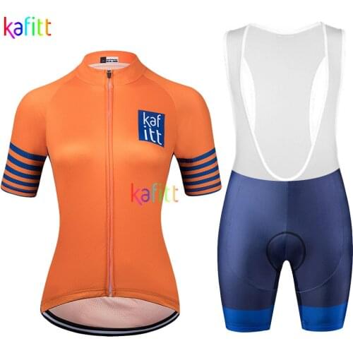2021 Kafitt Pro Women Short Cycling Sets MTB Bike Clothing Racing Bicycle Shirt Ropa Ciclismo Sportswear Gel Triathlon Summer