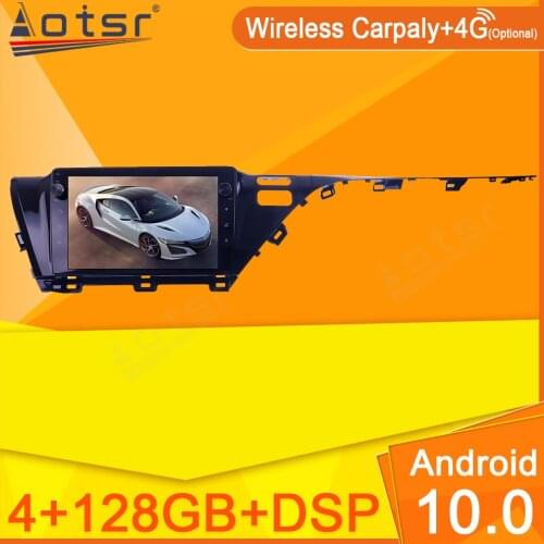 4+128G For Toyota Camry 8 XV 70 2017 2018 2019 2020 Car Radio Video Multimedia Player Navi Stereo GPS Android No 2Din 2 Din DVD
