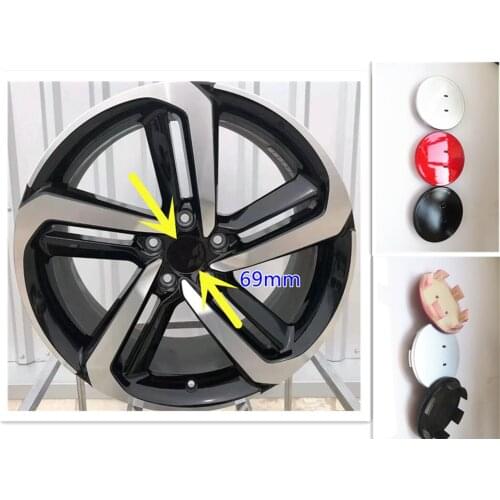 4pcs/lot 69mm 6.9cm Car Accessory Wheel Center Cap Badge Emblem Covers Black/Red/Silvery For CRV Civic Accord CITY Fit Pilot