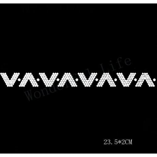 Free shipping V and opposite V white strips dot for clothing Hotfix Rhiestone Transfer Design Iron on for clothing use