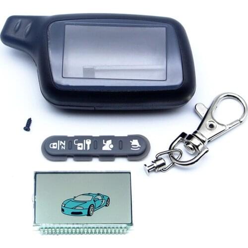 Tomahawk X3 X5 Case Keychain+Lcd display for TOMAHAWK X5 X3 LCD Two way car alarm system remote control Russian Key Fob Chain