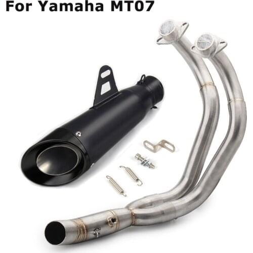 For Yamaha MT07 FZ07 Motorcycle Whole System Exhaust Muffler Tail Pipe 310MM Header Front Connect Pipe