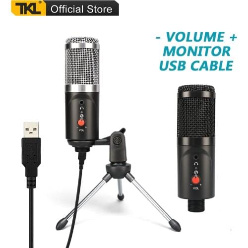 TKL DY-1 USB microphone vocal condenser microphone PC gaming mic with tripod for streaming notebook YouTube podcasts