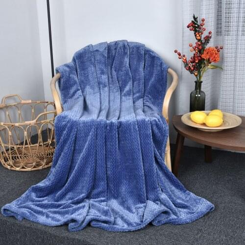 Flannel Wavy Plain Blanket Decorative Bed Blankets Waterproof Picnic and Nappies Throw for Sofa Baby Plaid Large Drop Double