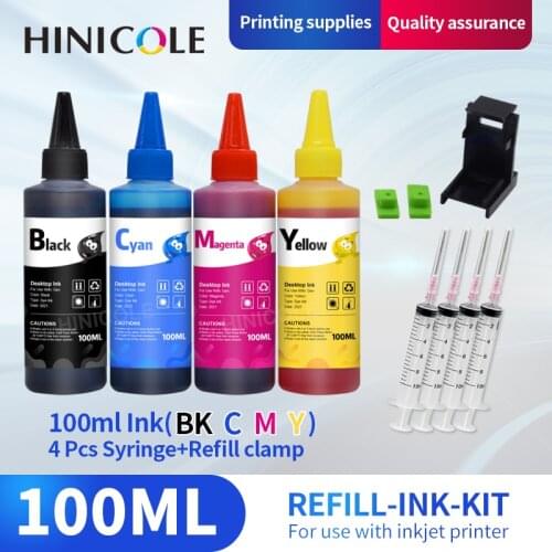 HINICOLE 400ML Universal Refill Ink kit For Epson For Canon For HP For Brother Inkjet Printer CISS Cartridge Printer Ink
