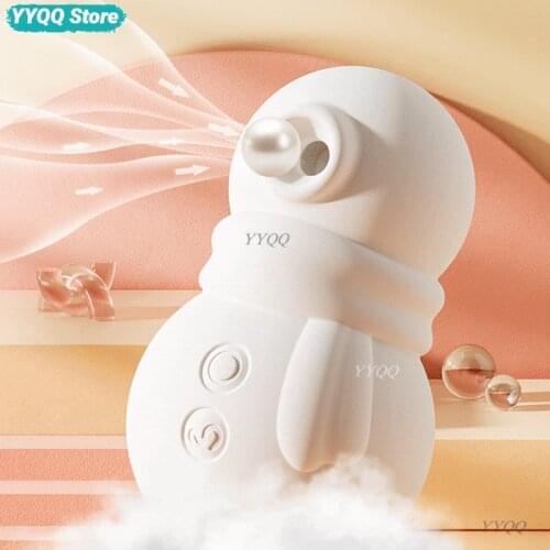 Snowman Licker Sex Sucking Clitoris Nipple Sucker Vibrator Female Masturbation Massager Sex G-spot Stimulation Toy Adult Product